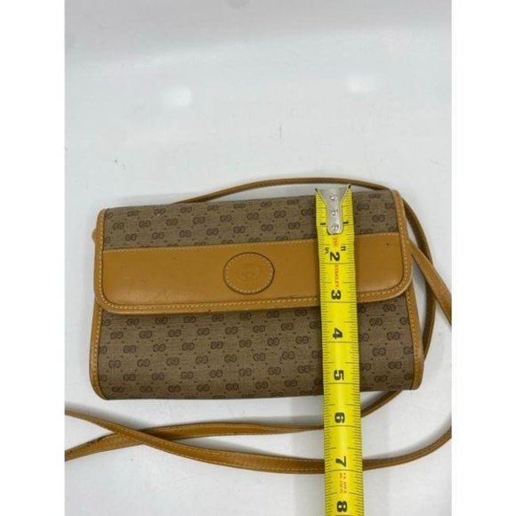 GUCCI Vintage Flap Coated Canvas Crossbody Bag - Picture 5 of 12